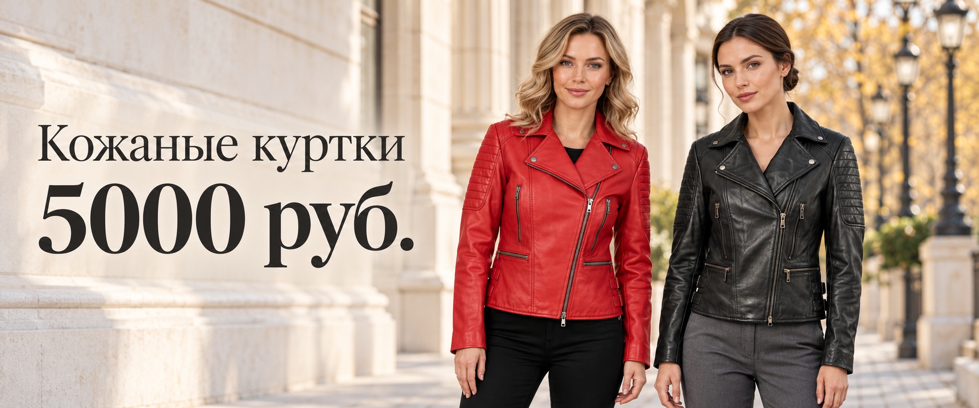 Женские кожаные куртки за 5 000 рублей