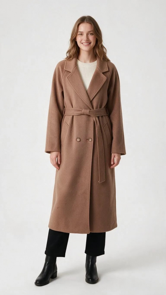Пальто женское РС-В-639  (коричневый 42)