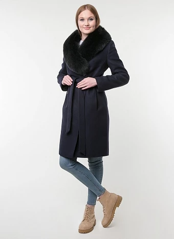 Пальто зимнее приталенное шерстяное 34, idekka